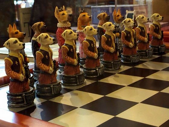 犬のチェスの駒