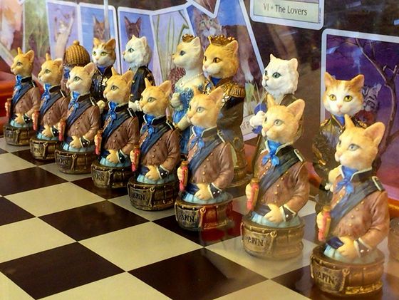 猫のチェスの駒